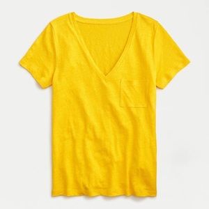 J. Crew linen V-neck t shirt
